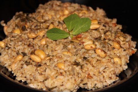 Methi Soya beans rice