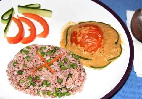Green peas Shahi red rice
