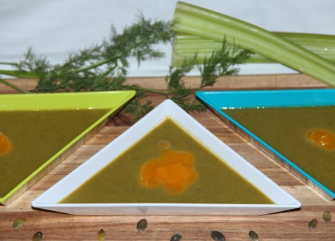 Pumpkin Celery and Dill Soup