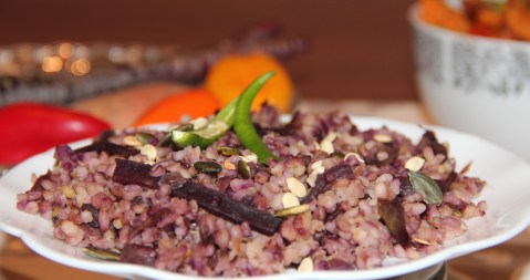 Purple carrot seed rice1