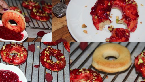 Raspberry glazed Rings | Chitra's Healthy Kitchen